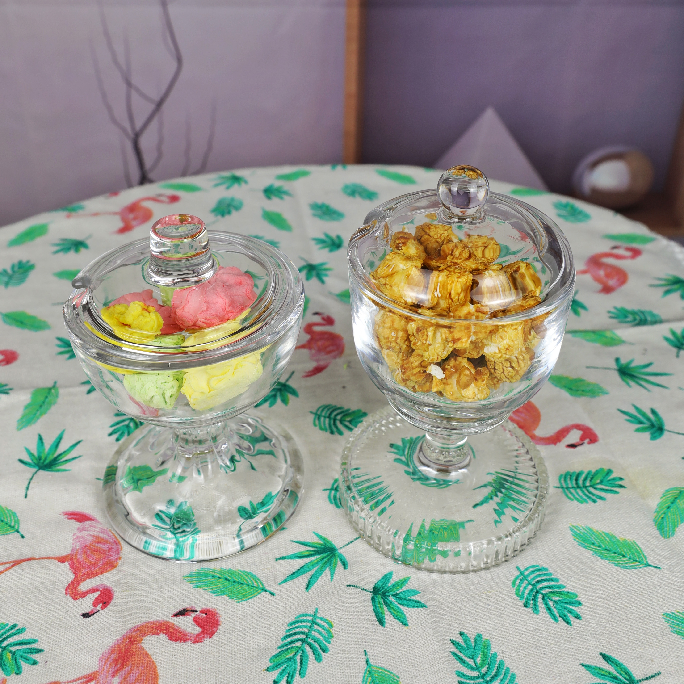 Candy jar mini glass candy jar for christmas tree food candy jar GZ2077