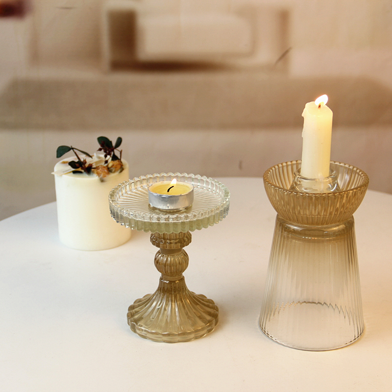 Glass Tealight Holder and Cup Glass Candle Holder ZT368