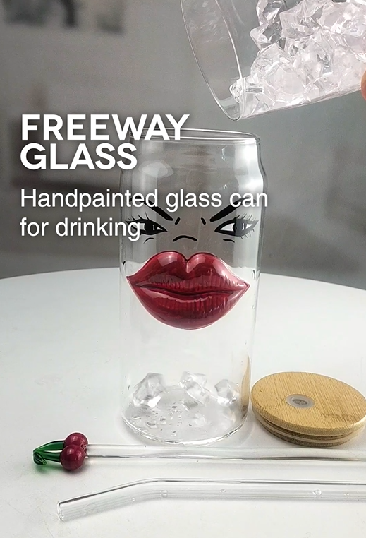 Design Sense Raised Lip Interesting Beer Can Glass For Friend Gathering.